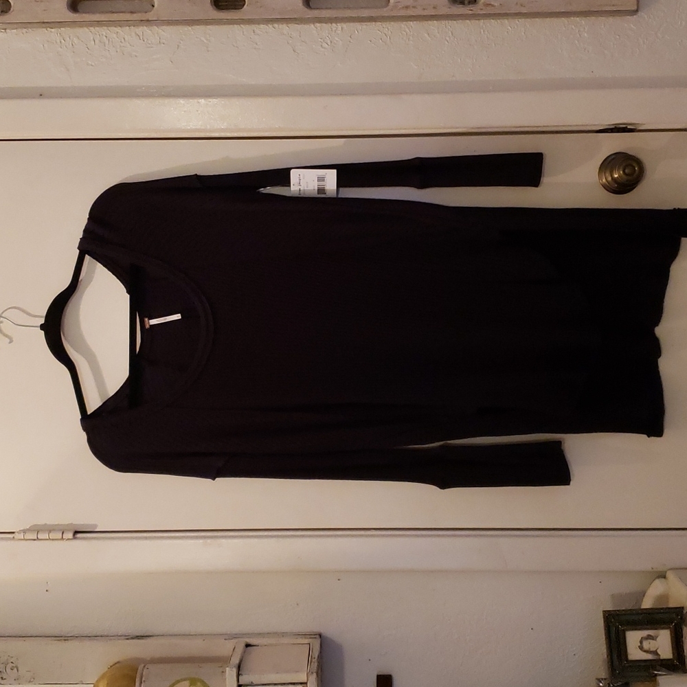 Free People BLACK only High/Low Thermal